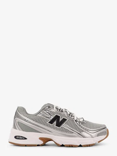 New Balance 740 Mesh Sneakers With Leather Inserts In Gray