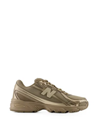 New Balance 740 Metallic-finish Mesh Sneakers In Brown
