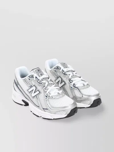 New Balance 740 Round Toe Leather Sneakers In White