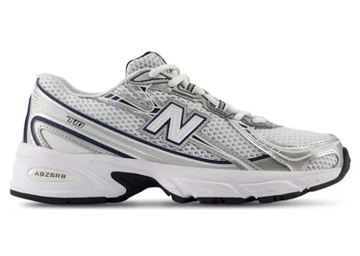 Pre-owned New Balance 740 Sneakers In Navy Blue/white