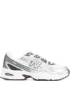 New Balance Breathable Mesh Sneakers With Durable Overlays In White