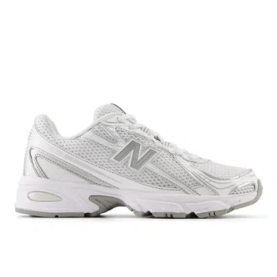 NEW BALANCE UNISEX 740 IN WEISS/GRAU, WILDLEDER/MESH, GRÖSSE 40