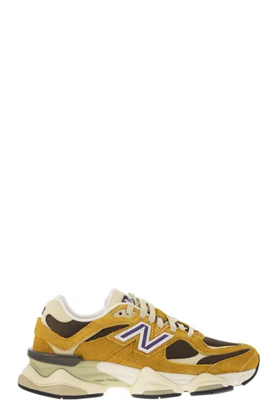 New Balance Logo Sided Mesh Paneled Sneakers In Yellow