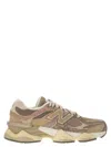 New Balance Multicolor Low Top Sneaker With Logo Detail On The Side In Suede And Tech Fabric Unisex In Gold