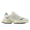 New Balance Low Sneaker 9060 Linen With Dark Juniper In Beige/green