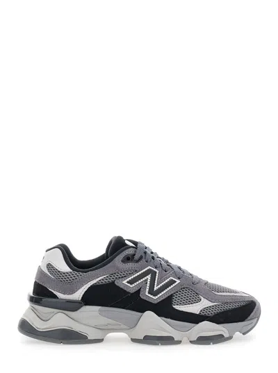 NEW BALANCE '9060' BLACK SNEAKERS WITH LATERAL LOGO IN SUEDE UNISEX
