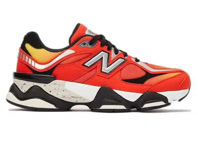 Pre-owned New Balance 9060 Dtlr Fire Sign Sneakers In Red/orange/black