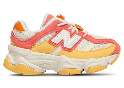 Pre-owned New Balance 9060 Fluorescent Sneakers In Clementine/true Red In Multi