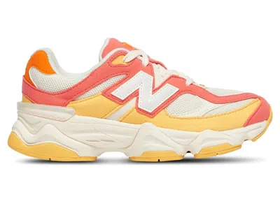 Pre-owned New Balance 9060 Fluorescent Sneakers In Clementine/true Red