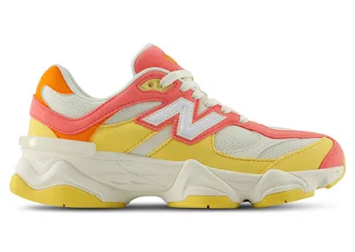 Pre-owned New Balance 9060 Fluorescent Sneakers In Clementine/true Red