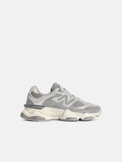 New Balance '9060' Grey Fabric Blend Sneakers In Gray