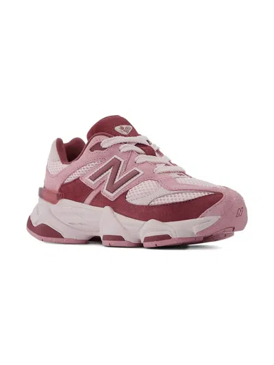 New Balance Kids' 9060 Lace Metallic-film Sneakers In Pink