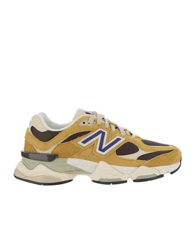 New Balance 9060 Lace-up Round-head Sneakers In Yellow