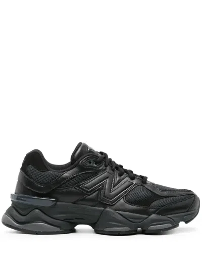 New Balance 9060 Leather Sneakers In Black