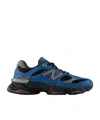 New Balance 9060 Leather And Mesh Low-top Sneakers In Black