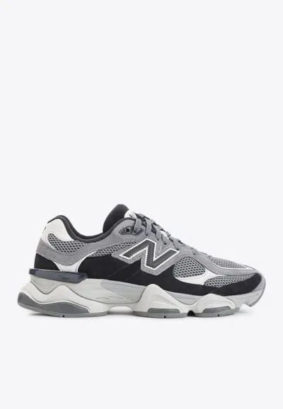New Balance 9060 Low-top Sneakers In Black And Castlerock In Gray
