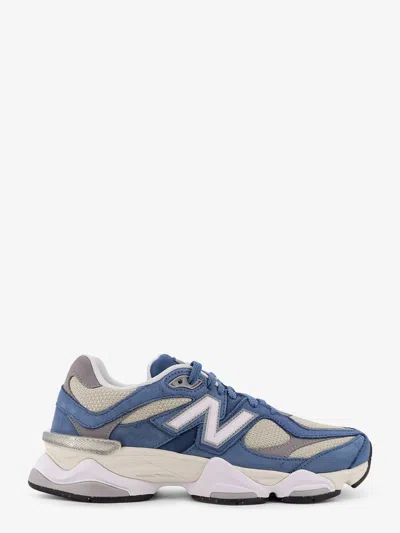 New Balance 9060 Mesh Low-top Sneakers With Suede Inserts In Blue