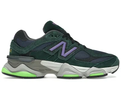 Pre-owned New Balance 9060 Nightwatch Sneakers In Nightwatch Green/vintage Indigo/electric Purple