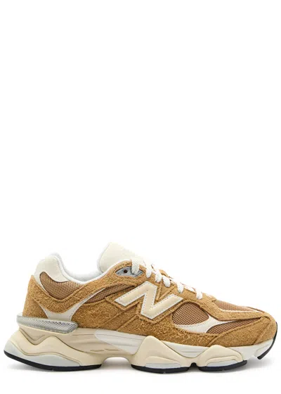 New Balance 9060 Panelled Mesh Sneakers In Peach