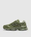 New Balance 9060 Dark Olive Sneaker In Olive