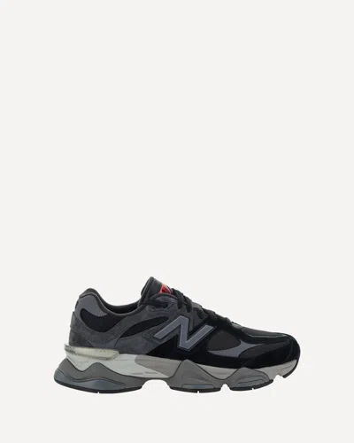 New Balance 9060 Mesh And Suede Sneaker In Black