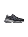 New Balance 9060 Leather And Suede-trimmed Mesh Sneakers In Black