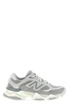 New Balance 9060 Grey Sneakers With Lateral Logo In Suede Unisex In Gray