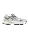 New Balance Grey Low Top Sneakers With Logo Detail On The Side In Suede And Tech Fabric Man In Gray