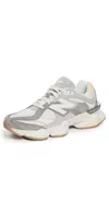 New Balance Round Toe Panelled Sneakers With Rubber Sole In Multi