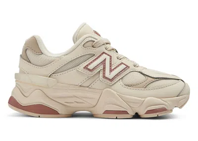 Pre-owned New Balance 9060 Sneakers In Bone/sparrow In Brown