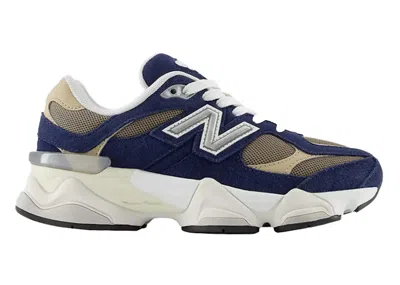 Pre-owned New Balance 9060 Sneakers In Navy Blue/mushroom