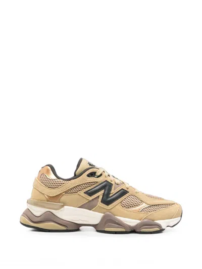 New Balance 9060 Sneakers With Mesh Inserts In Brown