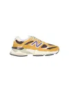 New Balance Mm6 Maison Margiela Black Leather Ballerinas In Yellow