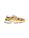 New Balance Mm6 Maison Margiela Black Leather Ballerinas In Yellow