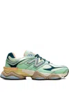 New Balance 9060 Mesh-panelled Chunky Sneakers In Green