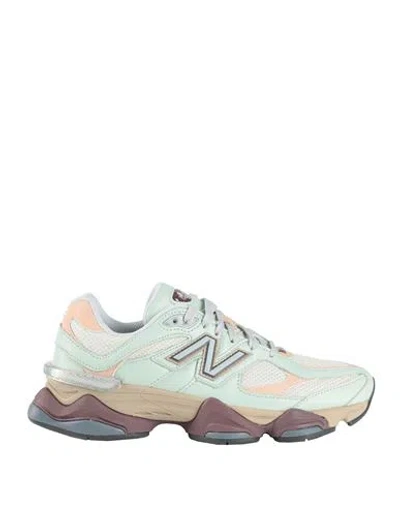 New Balance 9060 Woman Sneakers Light Green Size 7.5 Leather, Textile Fibers