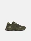New Balance '9060z' Green Leather Blend Sneakers In Green