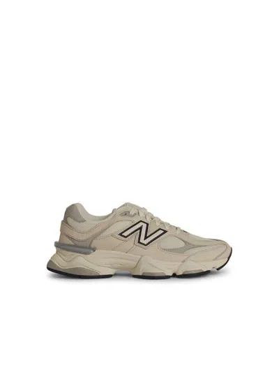 New Balance '9060z' Ivory Leather Blend Sneakers