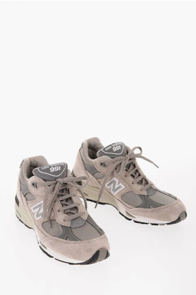 New Balance 911 Suede Low-top Sneakers With Breathable Inserts In Neutral