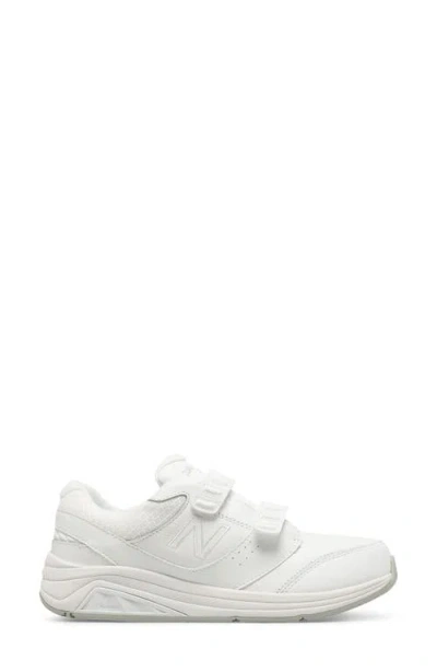 New Balance 928 Hook & Loop Leather Sneaker In White/white