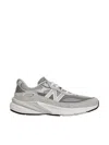 New Balance Grey Low Top Sneakers With Logo Detail In Suede And Tech Fabric Man
