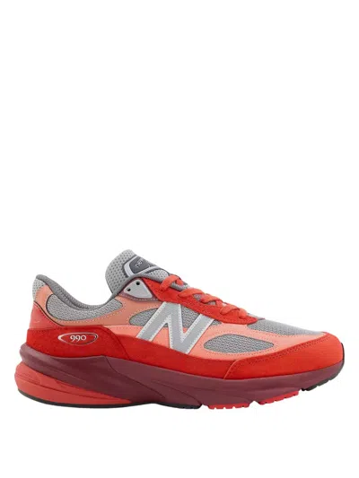 New Balance Modern Sneakers With Padded Collar And Mesh In Red