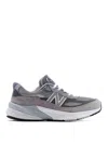 New Balance Grey Low Top Sneakers With Logo Detail In Suede And Tech Fabric Man In Grey