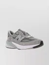 New Balance Grey Low Top Sneakers With Logo Detail In Suede And Tech Fabric Man