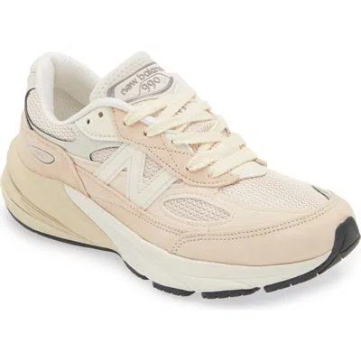 New Balance 990 V6 Core Running Shoe In Vintage Rose/sea Salt