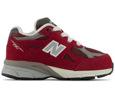 Pre-owned New Balance 990v3 Miusa Teddy Santis Sneakers In Scarelet Red/marblehead