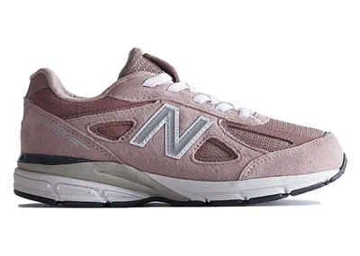 Pre-owned New Balance 990v4 Kith Sneakers In Dusty Rose/silver/navy Blue