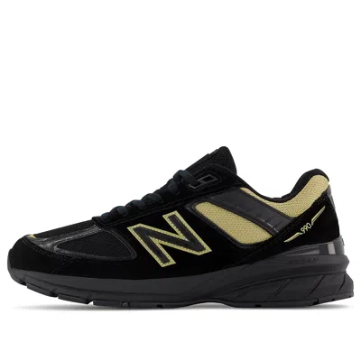 New Balance Men's Made In Usa 990v5 In Black/yellow