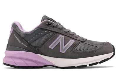 Pre-owned New Balance 990v5 Miusa (women's) Sneakers In Lead/dark Violet Glow In Purple