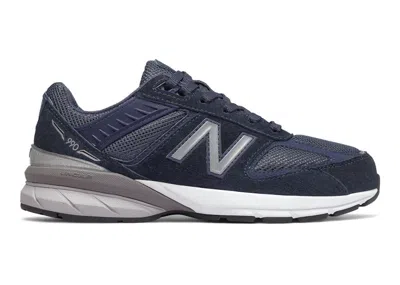 Pre-owned New Balance 990v5 Sneakers In Navy Blue/silver/white